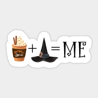 Coffee plus Witch Hat Sticker